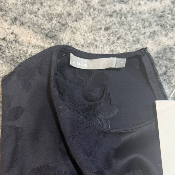 Vince Asymmetrical Midnight Blue Dress with Belt - Picture 11 of 16